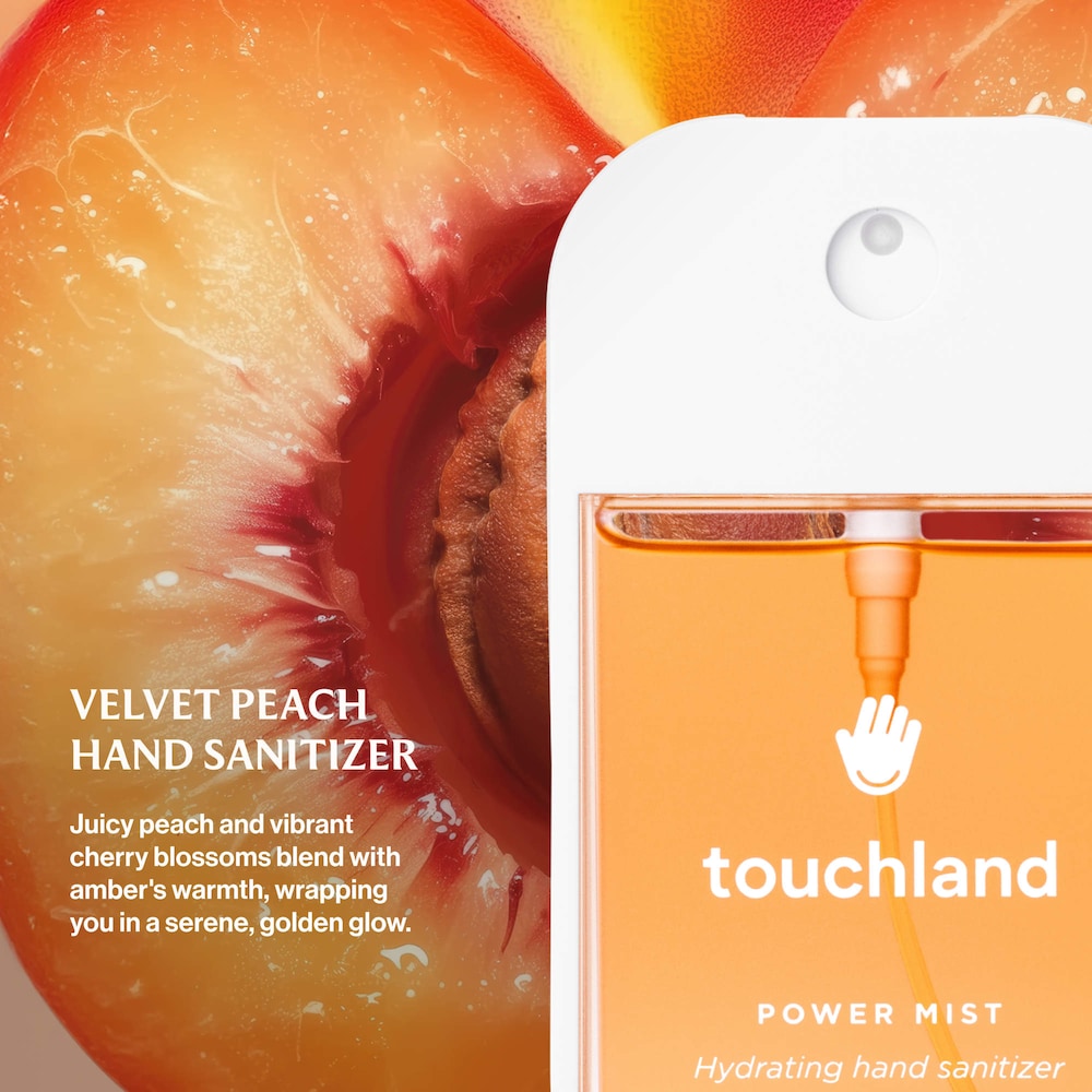 Touchland Power Mist Hydrating Hand Sanitizer Velvet Peach