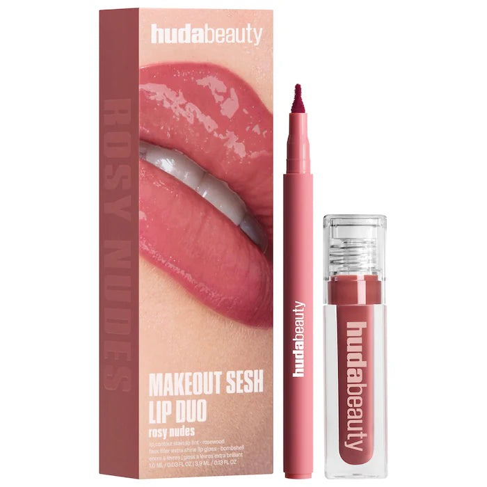 Huda Beauty Lip Stain and Lip Gloss Duo