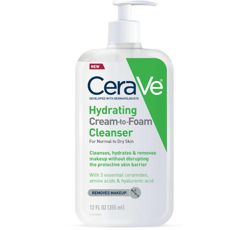 CeraVe Hydrating cream to foam cleanser