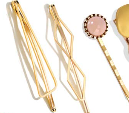 Medium Metal Hair Clip Trio