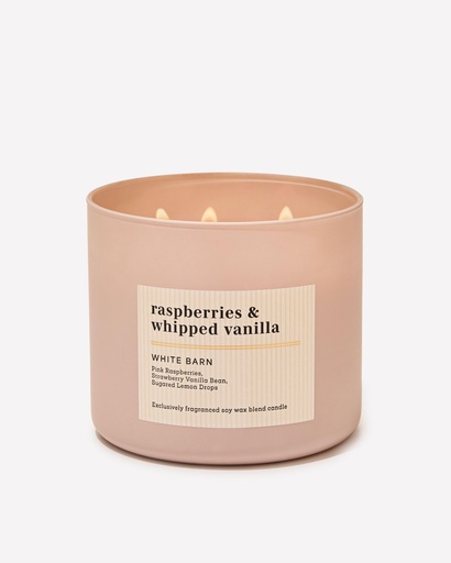 [BB118] Bath and Body Works Raspberries & Whipped Vanilla 3-Wick Candle
